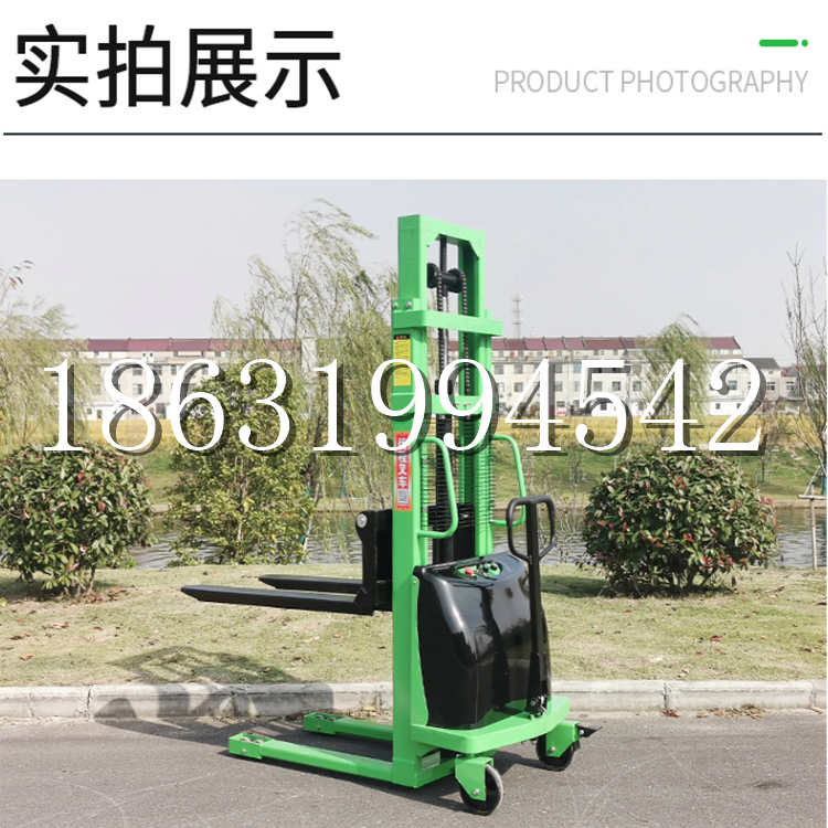 哈密市电动叉车堆高车液压铲车电瓶1吨2吨站驾步行式小型全自动叉车